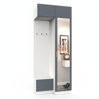 Набор мебели для прихожей "Марсель-251" МР 01-251 В2490 Ш1000 Г580 (ЛДСП Графит серый)